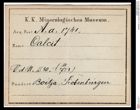 Etiketten zu Calcit (NHMW-MIN-Aa1741)